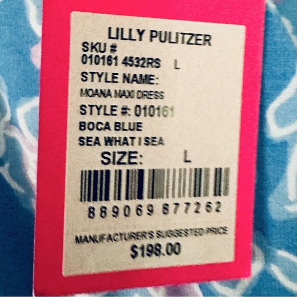 New Lillly Pulitzer Moana - High-Low Wrap Maxi Sleeveless Dress Size Large NWT - Picture 10 of 12